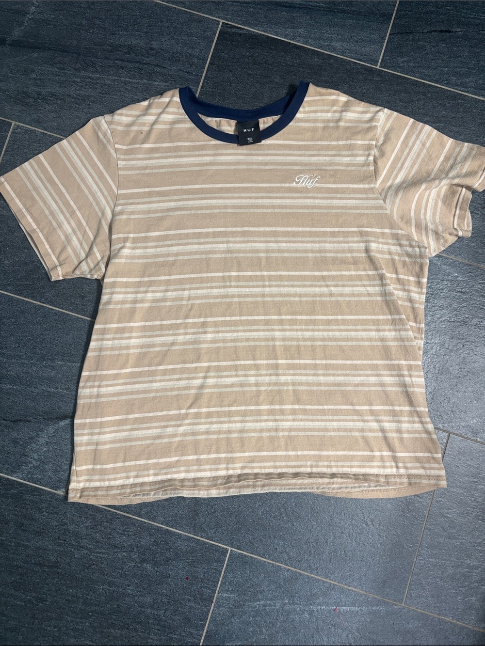 HUF 100% cotton tee with embroidered logo